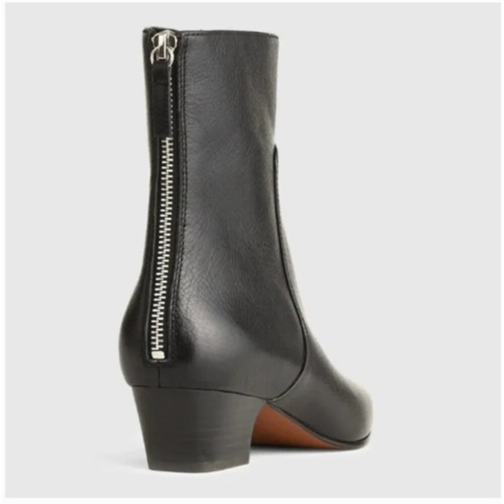 Madewell Women's The Lexie Ankle Boot Square Toe Comfort Leather Black Size 7 - Picture 2 of 8